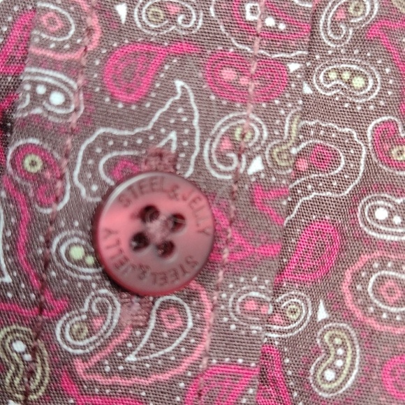 Steel & Jelly men's paisley long sleeved button down shirt size XL - Picture 7 of 13